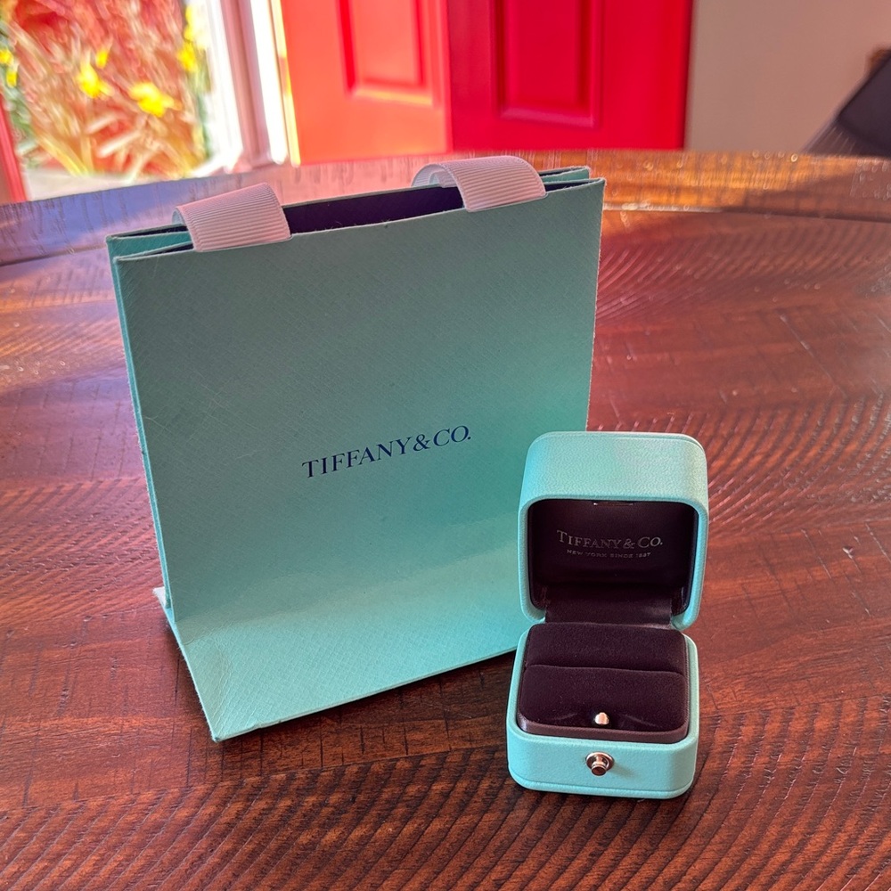Tiffany & Co. Signature Blue Gift Bag with Matching Ring Box
